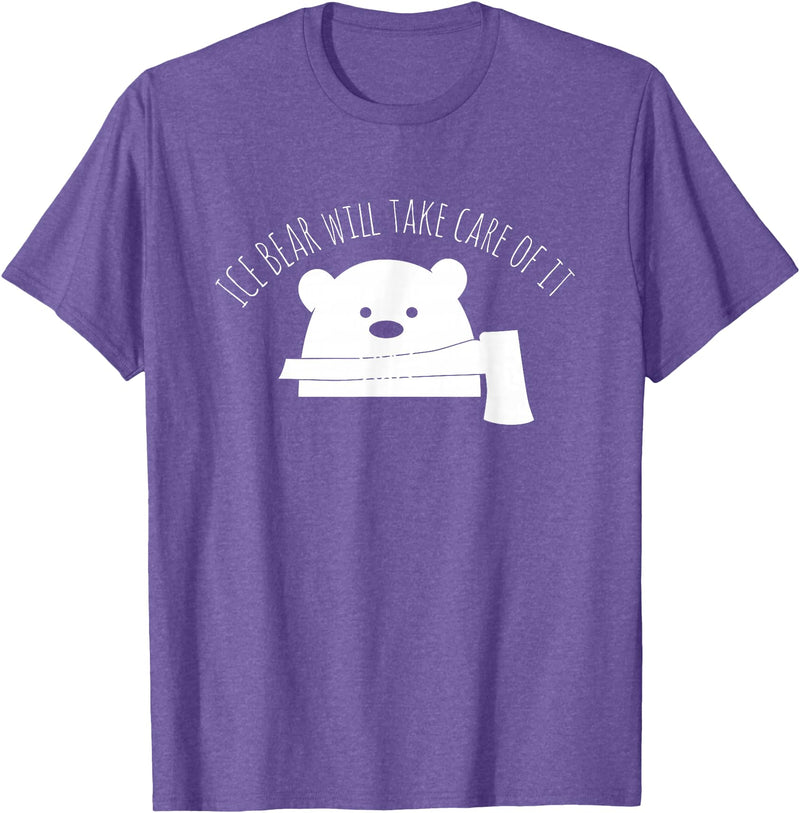 Globale Erwärmung Klimaschutz Arktik Eis Ice Bear Will Take Care Of It Polar Bear Polar Bear T-Shirt - Purple Heather