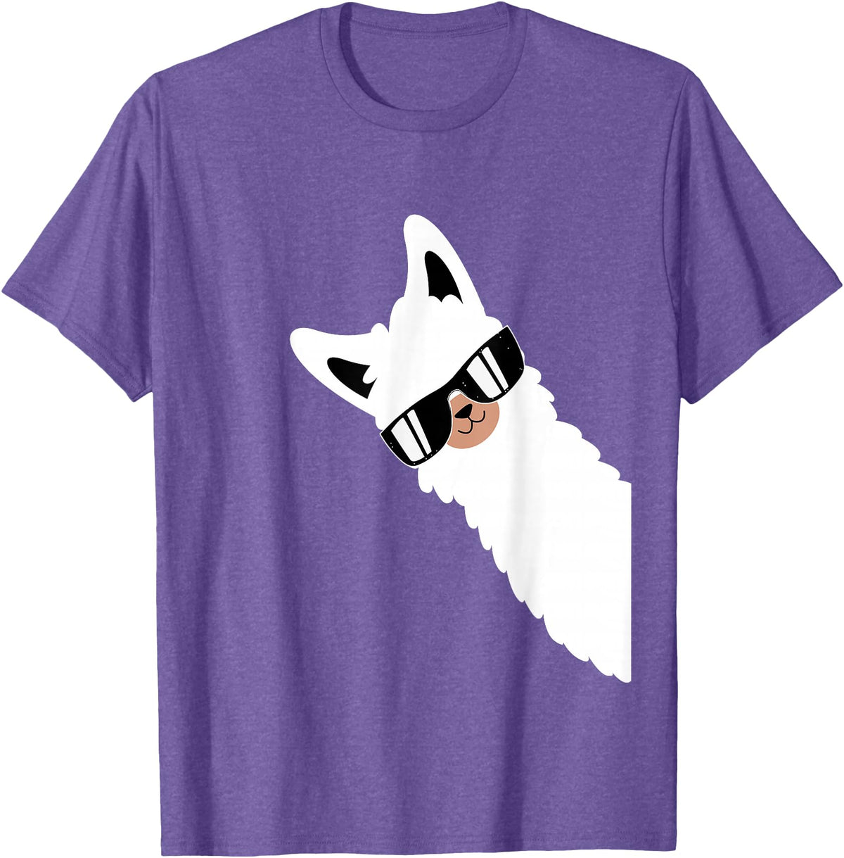 Funny Alpaca Apparel Lama Llama Alpaca with Sunglasses Lama Lover - Cool Lama T-Shirt - Purple Heather
