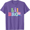 Peppa Pig 20th Anniversary Lil Bro Colorful Logo T-Shirt - Purple Heather