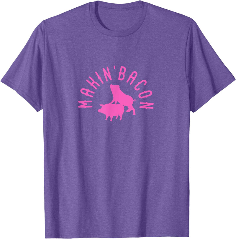 Makin Bacon for Bacon Macon Merch Makin Bacon for Bacon Making Fans T-Shirt - Purple Heather