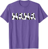 Cow Print Birthday Shirt For Family Men Women Cow Nana Birthday Family Matching 1 St Birthday Girl Boy T-Shirt - Purple