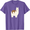 Unique Animal Lover Apparel Decor & Gifts Outlet Sloth Riding Llama Funny Graphic for Women for Girls T-Shirt - Purple Heather