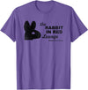 The Rabbit in Red Lounge Halloween T-Shirt in Purple Heather