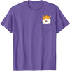 Cute Guinea Pig Tees And Gifts Guinea Pig In A Pocket Cute Pocket Guinea Pig T-Shirt - Purple Heather