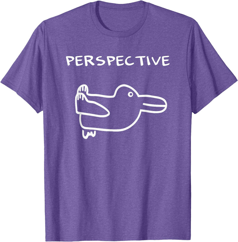 Wittgenstein Rabbit Duck - Philosopher T-Shirt in Purple Heather