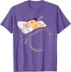 Hamster Sleeping Hammy Pajamas Nap PJs Outfit Gift Hamster T-Shirt - Purple Heather