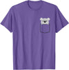 Pocket Koala Shirts Pocket Koala Bear T-Shirt - Purple Heather