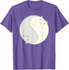 Cool Chibi Anime Ying Yang Zen Polar Bears Tee Cool Anime Polar Bears Chibi Kawai Manga Ying Yang Zen Tee T-Shirt - Purple Heather