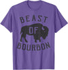 Drinking Fun designs - Big Ray Designs Beast of Bourbon Drinking Whiskey Design Bison Buffalo Party T-Shirt - Purple Heather
