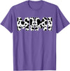Family Matching Gifts Cow Mimi Cow Print Cow Pattern Mother's Day T-Shirt - Purple Heather