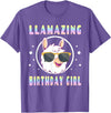 LLama Squad Shirts and Gifts Llama Birthday Girl Party Outfit Amazing Pun Fun Rainbow T-Shirt - Purple Heather