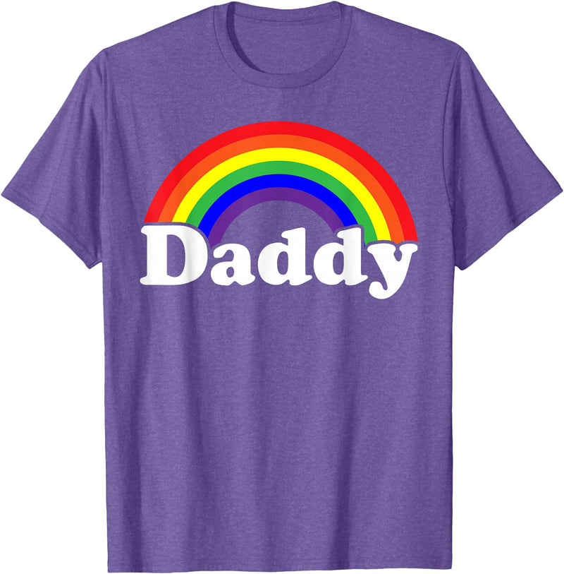 Gay Pride Parade Event Frestival Shirt Co Mens Damn Daddy Gay Pride Parade Daddy Masc Man LGBTQ Dad T-Shirt - Purple Heather