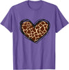 Giraffe Print Apparel Giraffe Heart Giraffe Print Clothes T-Shirt - Purple Heather