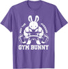 Easter Day Gym Bunny Rabbit Weightlifting Deadlift Fitness T-Shirt in Purple Heather