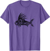 Fishing Tee Shirts & Fisherman Gifts Roosterfish Shirt - Cool Rooster Fish Tribal Design T-Shirt T-Shirt - Purple Heather