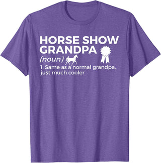 Horse Show Apparel Funny Horse Show Grandpa Definition T-Shirt - Purple Heather