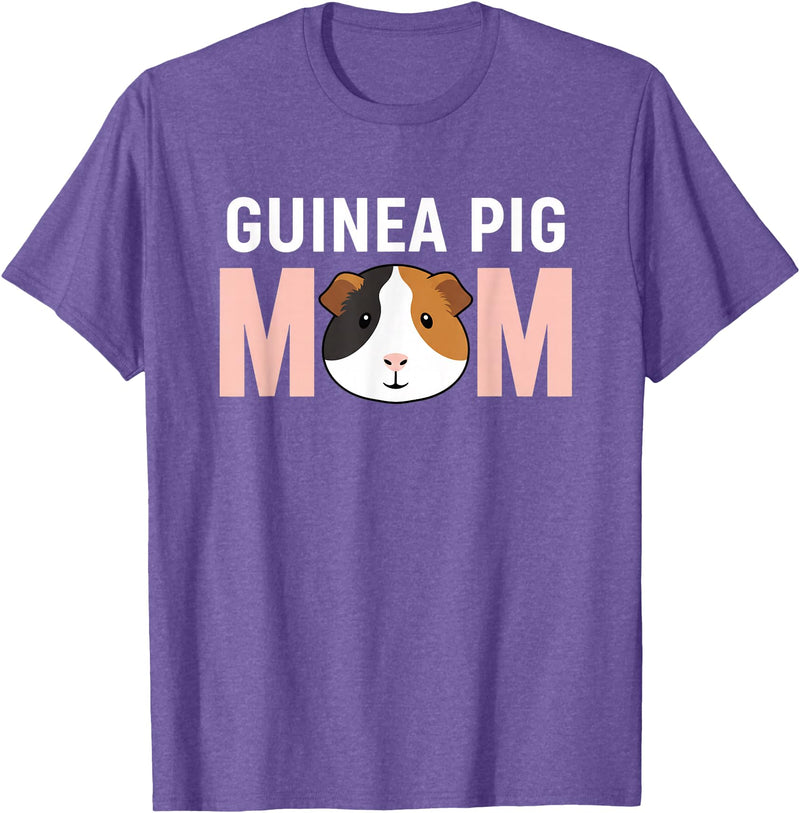 Cavy Mom Designs FarmAnimal Guinea Pig Mom Cavy Owner Mom Design T-Shirt - Purple Heather