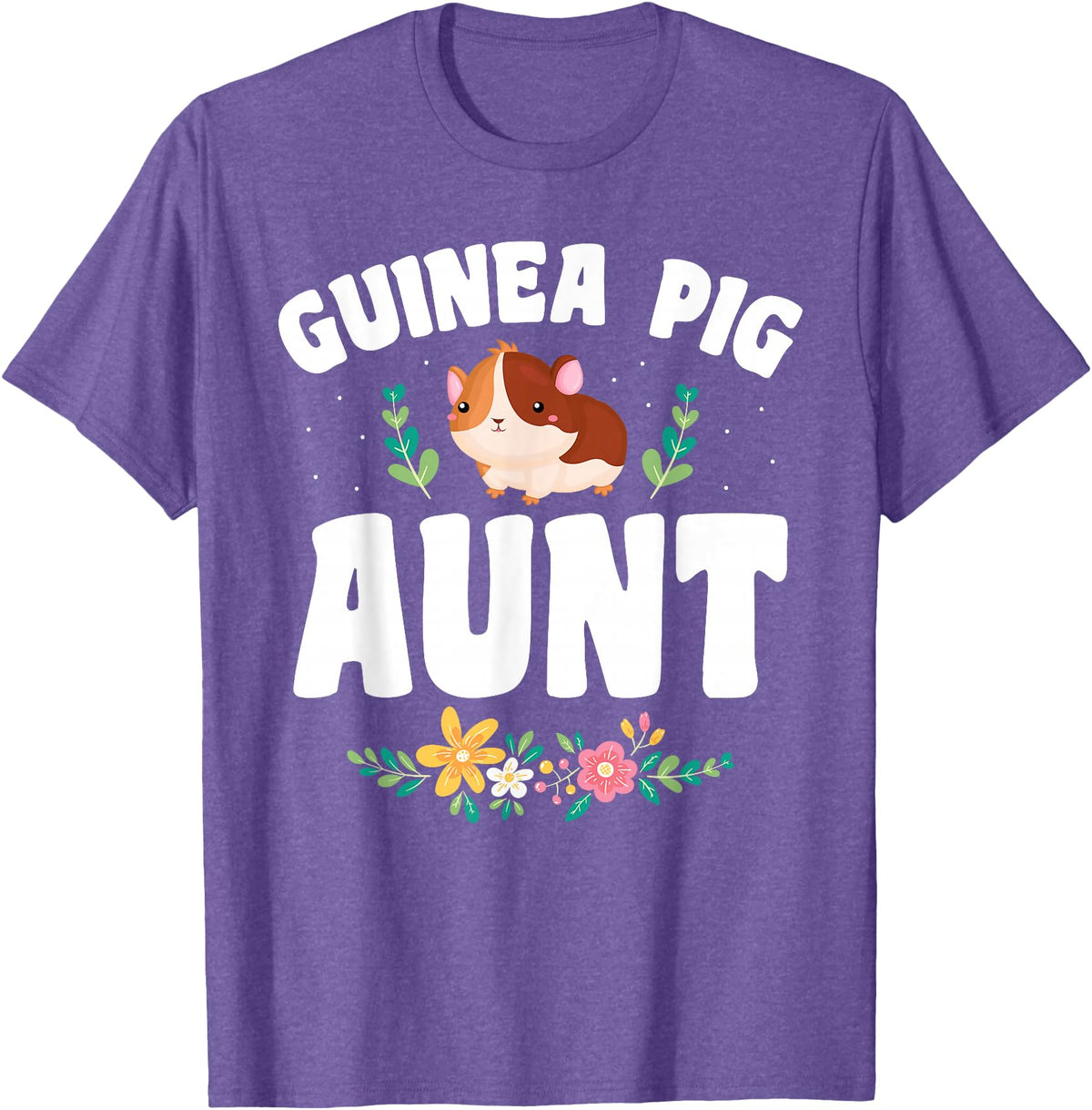 Guinea Pig Aunt Wear Guinea Pig Aunt Pet Owner T-Shirt - Purple Heather