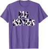 funny saying Gifts for Family Members and more Big Brother Cow Print Cow Pattern T-Shirt - Purple Heather