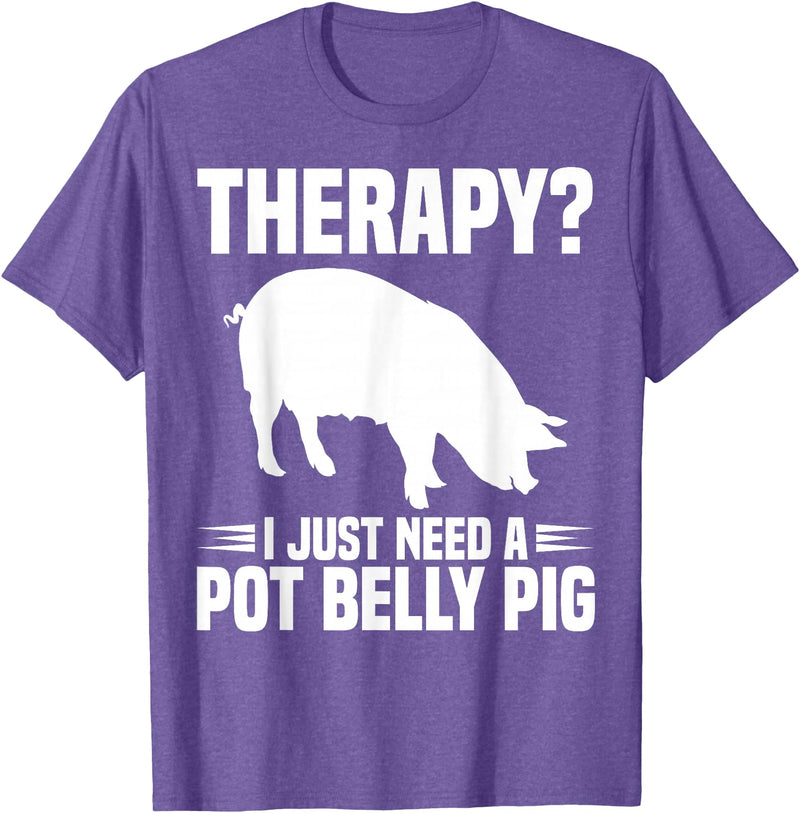 Pot Belly Pig Owner Clothing Pig Harness and Leash Pot Belly Pig Owner Food Toys Supplies Pot Belly Pig Mom T-Shirt - Purple Heather
