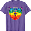 Bear Gay Pride Novelty by Ryan Co. Geometric Bear LGBT Rainbow Flag Gay Pride Men Women T-Shirt - Purple Heather