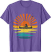 BOLD POD Sunset Canoe Bear T-Shirt - Purple Heather