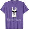 Llama Mama Apparel No Prob-Llama No Problem Cute Funny Cool Llama Alpaca Gift T-Shirt - Purple Heather