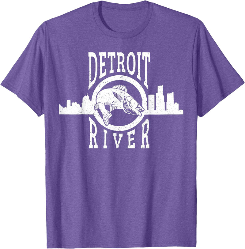 Eternal Angler Detroit River Walleye Fishing T Shirt for Men Women T-Shirt - Purple Heather