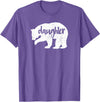 Family & Animals Gifts Daughter Bear - Funny Family T-Shirt Cool Animal Love Tee T-Shirt - Purple Heather
