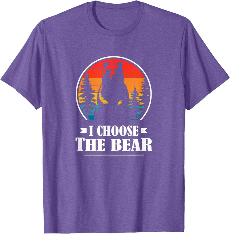 MeToo Angry Radical Feminist Gift Shirts & Hoodies Womens Retro Vintage This Is Why I Choose The Bear T-Shirt - Purple Heather