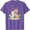 Llama Bride and Groom Wedding Matching Couple Llama Bride and Groom Wedding Art Matching Couple Loving T-Shirt - Purple Heather