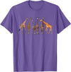 Giraffe Gift For Giraffe Lover Accessories & Stuff Cute Giraffe Design for Men Women Safari Zoo Giraffe Lovers T-Shirt - Purple Heather