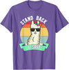 Retro Sunset Llama Spitter Joke Girls Boys Toddler Funny Llama Lover Stand Back I Spit Cute Llamas Spitting Pet T-Shirt - Purple Heather