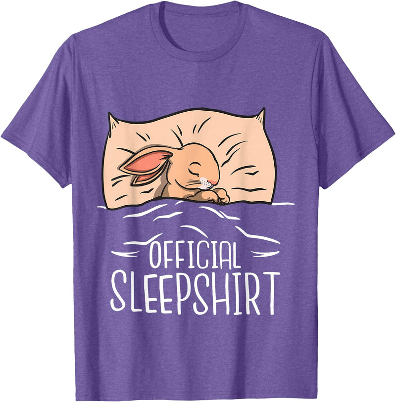 Funny Bunny Official Sleepshirt for Bunny Girl & Boy T-Shirt in Purple Heather