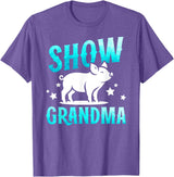 Pig Show Grandma On Mother's Day Pig Show Grandma Best Pig Show Grandmother T-Shirt - Purple Heather