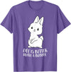 Life Is Better with a Bunny Cute Bunny Rabbit T-Shirt in Purple Heather