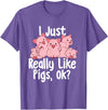 Funny Pig Lover Shirts I Just Really Like Pigs - Pig Lover Pig Farming Farmer T-Shirt - Purple Heather
