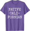 Native Californian T-Shirt - Cali California Bear Apparel T-Shirt - Purple Heather