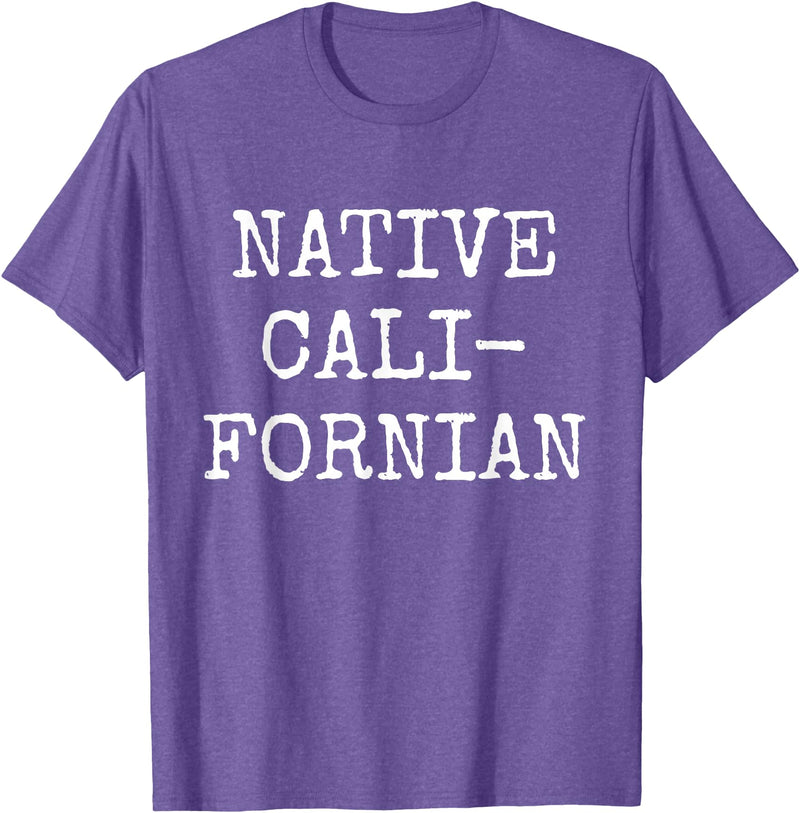 Native Californian T-Shirt - Cali California Bear Apparel T-Shirt - Purple Heather