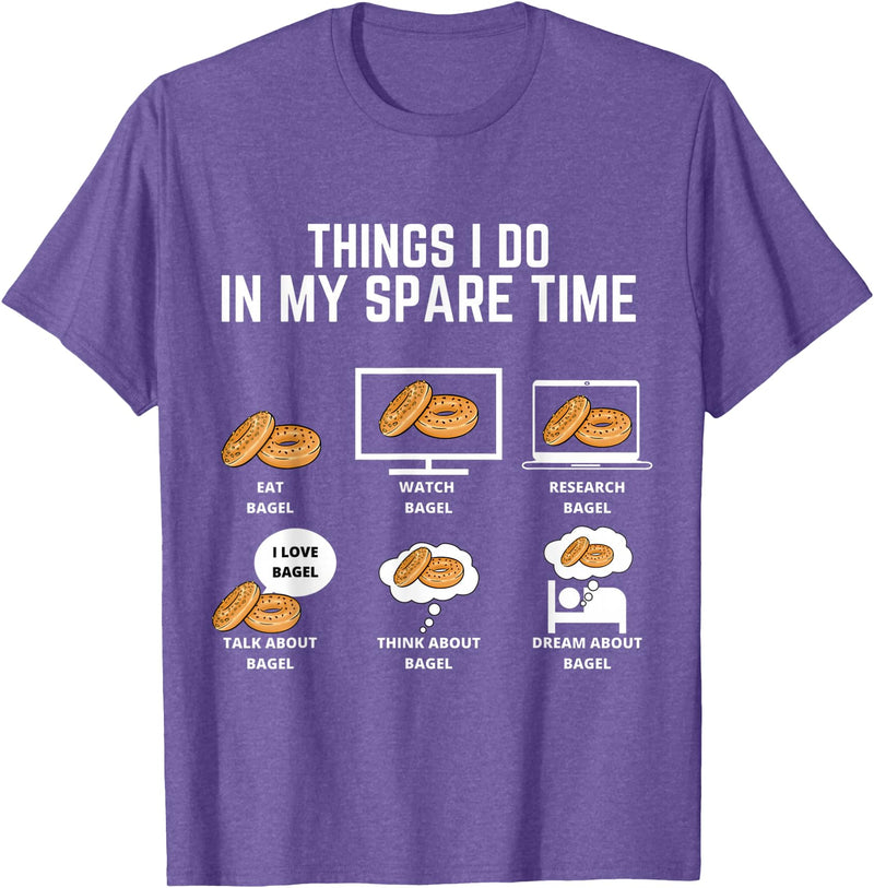 Bagel Thing I do in My Spare time Classic T-Shirt - Purple Heather