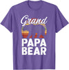 Crazy Grandpa Apparel & Gifts Fun Grandpa Animal Sunset Graphic - Grandpapa Bear T-Shirt - Purple Heather