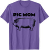 Cute Pig T-Shirts Pot Belly Pig Gifts Tees T Shirt Cute Pot Belly Pig Shirt-PIG MOM Pig Lovers T Shirt T-Shirt - Purple Heather