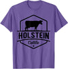 Farm and Holstein Cow for Men and Cattle Clothing Holstein Cattle - Holstein Cow for Farmers T-Shirt - Purple Heather