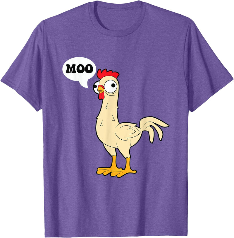 gift creative original father joke humor amusing Chicken - Hen - Fowl - Cow - Funny - Joke - dad Joke T-Shirt - Purple