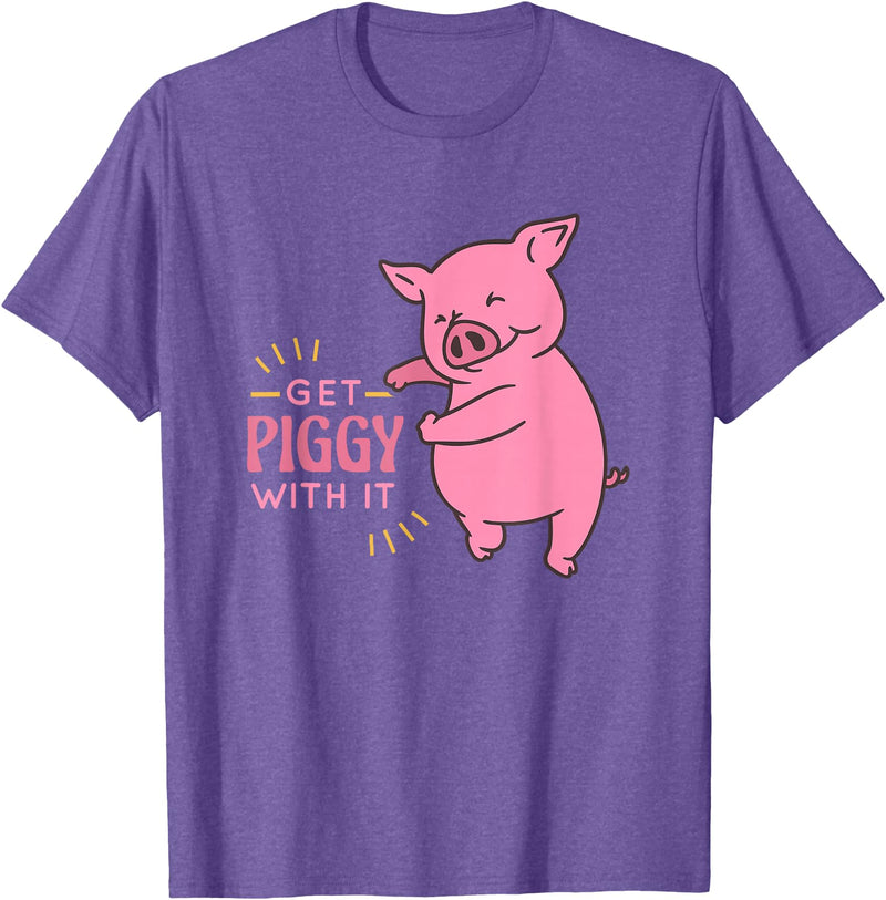 Cute Animal Pigs Clothing For Children And Adults Funny and Cute Pig Saying for Kids and Adults T-Shirt - Purple Heather