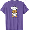 Bear In A Chef Hat - Cute Chef Bear Chef Bear - Cute Bear In A Chef's Hat Bear Chef T-Shirt - Purple Heather