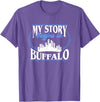 City Designs by Dennex Born in Buffalo T-Shirt - Purple Heather