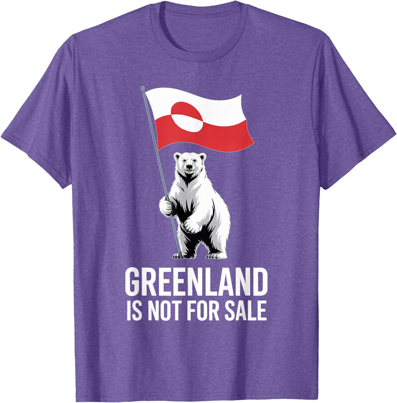 Arctic Polar Bear Greenland Protest Greenland is Not for Sale Arctic Polar Bear T-Shirt - Purple Heather