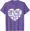 Polar beart lover heart gifts idea kids boys girls Polar Bear Lover Polar Bear Heart Valentine Gift Men Women T-Shirt - Purple Heather