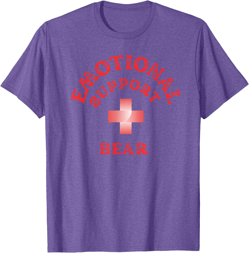 Ink’d and threads Emotional Support Bear T-Shirt - Purple Heather